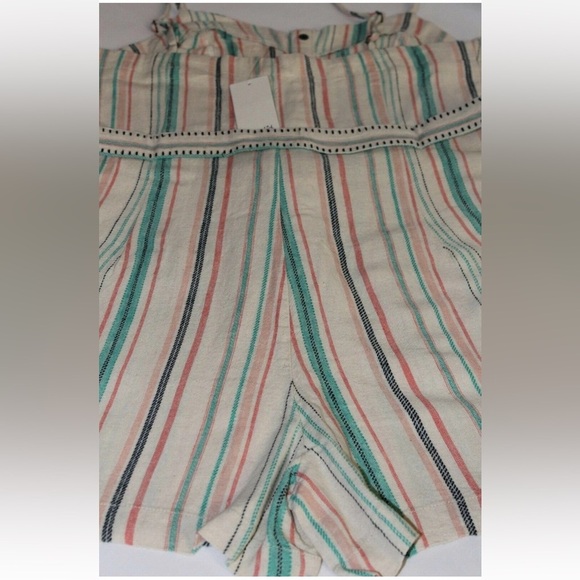 Splendid NWT Women's Belted Romper Multi Color Beige Size Small - Picture 8 of 11